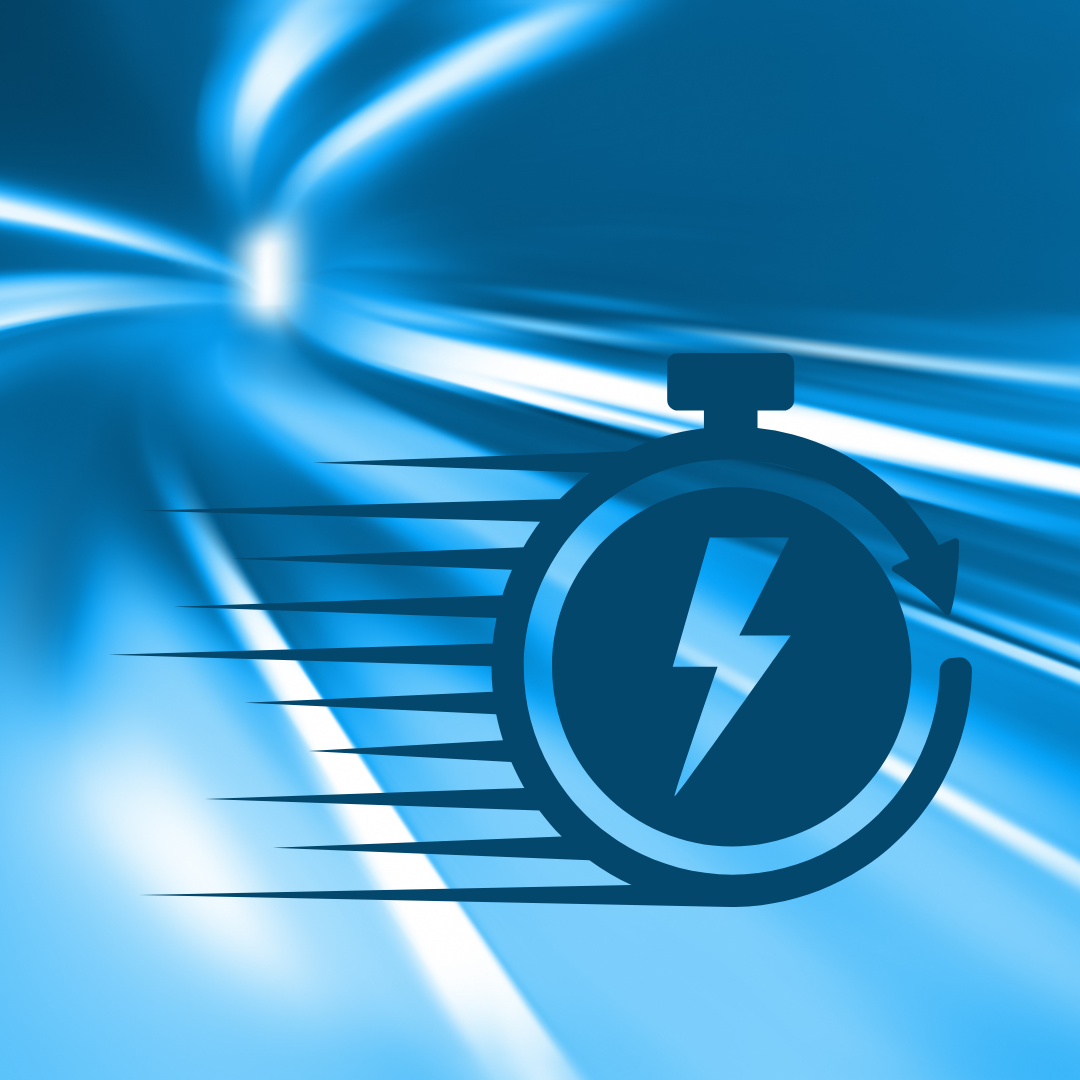 A timer showing lightning-fast speed